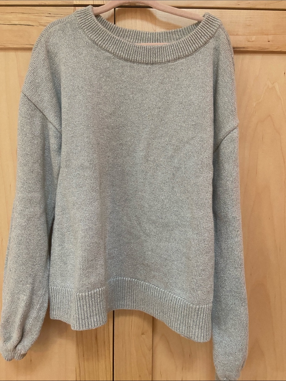 Girls Gap Gray sparkly Crewneck Sweater